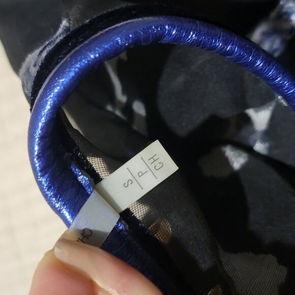 Tahari Peasant Top Womens Medium Burnout Velvet Floral Bell Flare-Sleeve Sheer - Picture 12 of 12